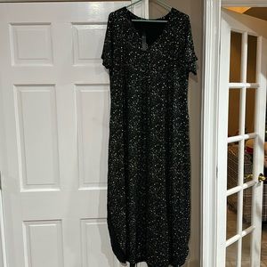 Huskary XXL black and silver maxi dress NWT